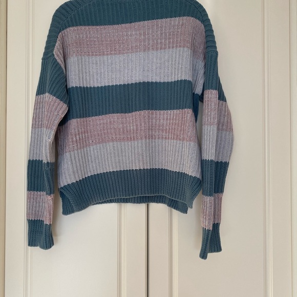 ARMANI EXCHANGE MULTI -COLOURED STRIPED SWEATER Sz L - Picture 2 of 9